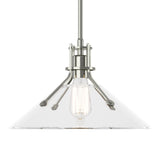 Henry Glass Shade Pendant in Sterling, Clear Glass by Hubbardton Forge
