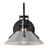 Henry Metal Shade Wall Sconce Small, shown in Black, Sterling, by Hubbardton Forge