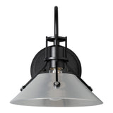 Henry Metal Shade Wall Sconce Small, shown in Black, Sterling, by Hubbardton Forge