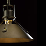 Henry Mini Pendant detail in Black, Dark Smoke, by Hubbardton Forge