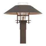 Henry Outdoor Post Lantern in Coastal Bronze, Clear Glass, Coastal Dark Smoke by Hubbardton Forge