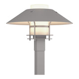 Henry Outdoor Post Lantern in Coastal Burnished Steel, Opal Glass, Coastal Burnished Steel by Hubbardton Forge