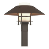 Henry Outdoor Post Lantern in Coastal Dark Smoke, Opal Glass, Coastal Bronze by Hubbardton Forge