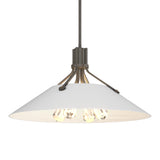 Henry Pendant in Dark Smoke, White by Hubbardton Forge