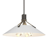 Henry Pendant in Natural Iron, White by Hubbardton Forge