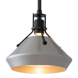 Henry Pendant with Chamfer, shown in Black, Vintage Platinum, by Hubbardton Forge