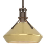 Henry Pendant with Chamfer in Bronze, Modern Brass by Hubbardton Forge