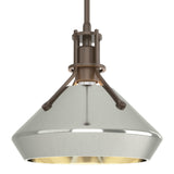 Henry Pendant with Chamfer in Bronze, Sterling by Hubbardton Forge