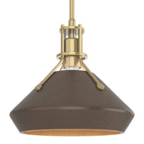 Henry Pendant with Chamfer in Modern Brass, Bronze by Hubbardton Forge