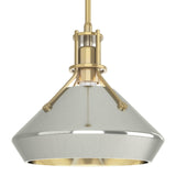 Henry Pendant with Chamfer in Modern Brass, Sterling by Hubbardton Forge