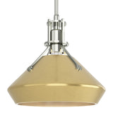 Henry Pendant with Chamfer in Sterling, Modern Brass by Hubbardton Forge