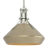 Henry Pendant with Chamfer in Sterling, Soft Gold by Hubbardton Forge