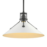 Henry Steel Shade Pendant in Black, White by Hubbardton Forge