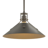 Henry Steel Shade Pendant in Dark Smoke, Black by Hubbardton Forge