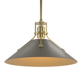 Henry Steel Shade Pendant in Modern Brass, Dark Smoke by Hubbardton Forge