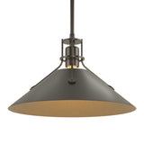 Henry Steel Shade Pendant in Oil Rubbed Bronze, Black by Hubbardton Forge