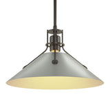 Henry Steel Shade Pendant in Oil Rubbed Bronze, Vintage Platinum by Hubbardton Forge