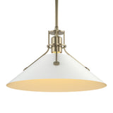 Henry Steel Shade Pendant in Soft Gold, White by Hubbardton Forge