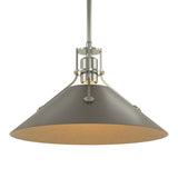 Henry Steel Shade Pendant in Sterling, Dark Smoke by Hubbardton Forge