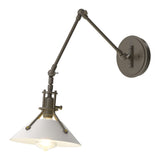 Henry Wall Sconce in Dark Smoke, White by Hubbardton Forge