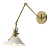 Henry Wall Sconce in Modern Brass, White by Hubbardton Forge