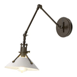 Henry Wall Sconce in Oil Rubbed Bronze, White by Hubbardton Forge