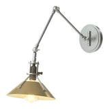 Henry Wall Sconce in Vintage Platinum, Modern Brass by Hubbardton Forge