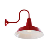 Hex Factory Industrial Wall Light - Red