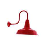 Hex Factory Industrial Wall Light - Red