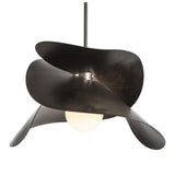 Hibiscus Pendant Large, shown in Dark Smoke, by Hubbardton Forge