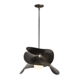 Hibiscus Pendant Large, shown in Dark Smoke, by Hubbardton Forge