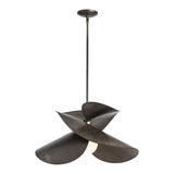 Hibiscus Pendant Large, shown in Dark Smoke, by Hubbardton Forge