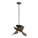 Hibiscus Pendant Small, shown in Dark Smoke, by Hubbardton Forge