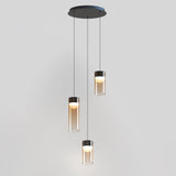 Highball LED Multi Light Pendant Amber 3 Lights By ET2 Lifestyle View