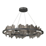 Hildene Circular LED Pendant in Black, Dark Smoke by Hubbardton Forge