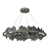 Hildene Circular LED Pendant in Dark Smoke, Black by Hubbardton Forge