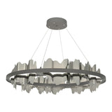Hildene Circular LED Pendant in Natural Iron, Sterling by Hubbardton Forge