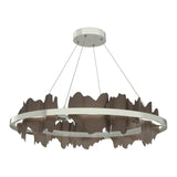 Hildene Circular LED Pendant in Sterling, Bronze by Hubbardton Forge