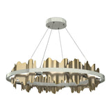 Hildene Circular LED Pendant in Sterling, Modern Brass by Hubbardton Forge