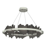 Hildene Circular LED Pendant in Sterling, Natural Iron by Hubbardton Forge