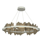 Hildene Circular LED Pendant in Sterling, Soft Gold by Hubbardton Forge