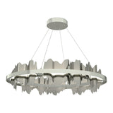 Hildene Circular LED Pendant in Sterling, Sterling by Hubbardton Forge