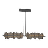 Hildene LED Linear Suspension in Black, Dark Smoke by Hubbardton Forge