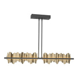 Hildene LED Linear Suspension in Black, Soft Gold by Hubbardton Forge