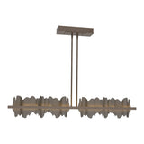 Hildene LED Linear Suspension in Bronze, Dark Smoke by Hubbardton Forge