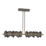 Hildene LED Linear Suspension in Dark Smoke, Black by Hubbardton Forge