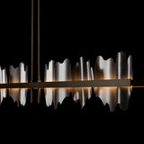 Hildene LED Linear Suspension detail in Dark Smoke, Vintage Platinum, by Hubbardton Forge