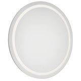 Hillmont Round Lighting Mirror Large By Kuzco Side View