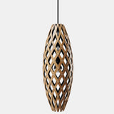Hīnaki Pendant Light Bamboo Black 1 Side Inside 20 Inch By David Trubridge