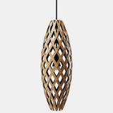 Hīnaki Pendant Light Bamboo Black 1 Side Inside 35 Inch By David Trubridge